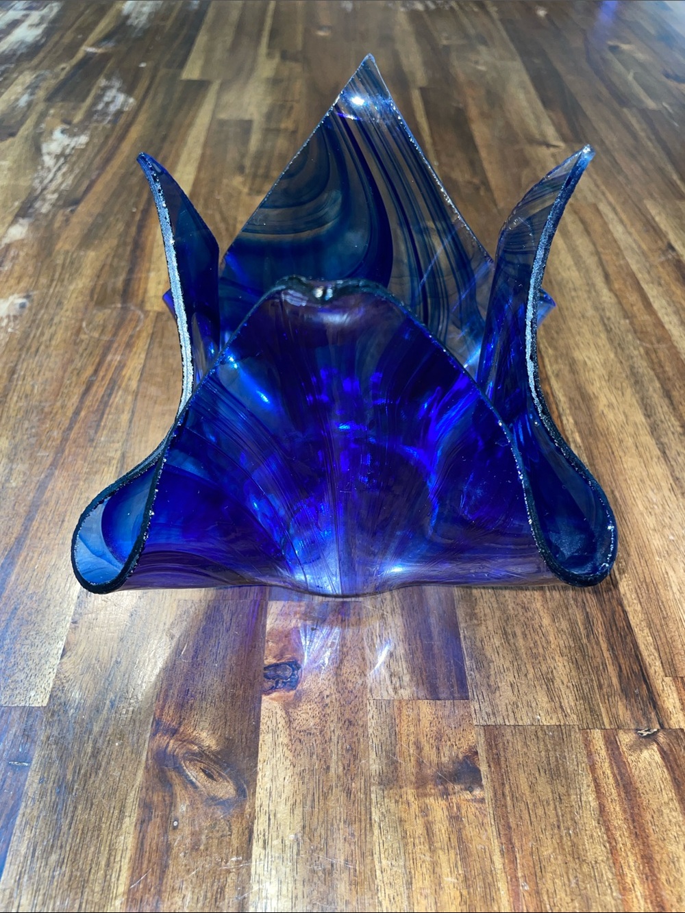 Vintage Ruffle Glass Bowl